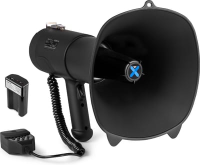 Vonyx MEG090 Megafoon set met lithium-ion accu - 90W Megafoon met sirene en Bluetooth - Zwart