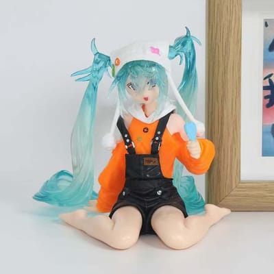 Nieuw op voorraad FuRyu Noodle Stopper Hatsune Miku -Lollipop Ver.- PVC 15CM Anime Actiefiguren Model Collectie Speelgoed blue
