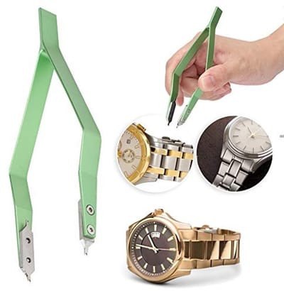 Dailygoods- Horlogereparatiepincet V-vormig - Pincet - Horlogereparatiegereedschap - Metalen Accessoire - Precisie Pincet - Schokbestendig