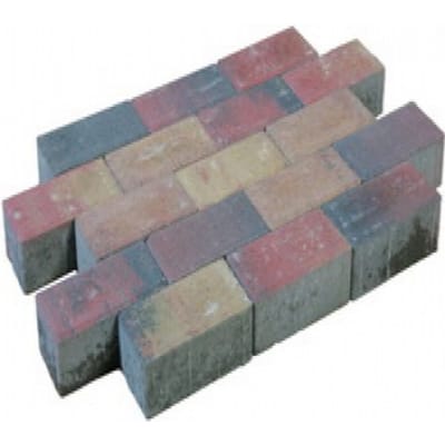 Trommelstenen of koppelstones dikformaat bont 20x6,6x7cm (m2)