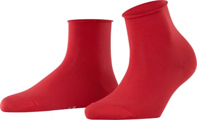 FALKE Cotton Touch eenkleurig katoen sokken dames rood - maat 35-38