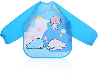 Waterdichte slabbetjes voor baby's - Blauw - Geschikt voor 6 tot 36 maanden - Ideaal voor eten en spelen - ShopVlot