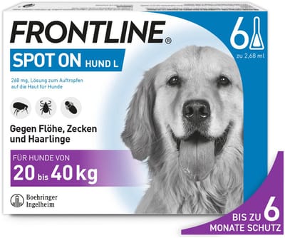 Frontline Spot On hond L (20-40 kg) - 2 x 6 pip.