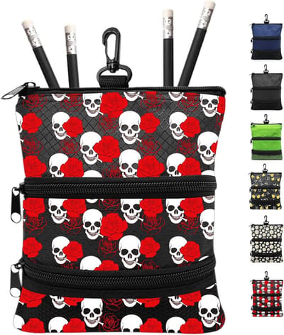 Lichtgewicht Golf Pouch Bag met Rits en Clip voor Golfballen en Accessoires