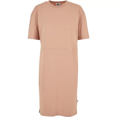 Urban Classics - Organic Oversized Slit Tee Korte jurk - S - Roze