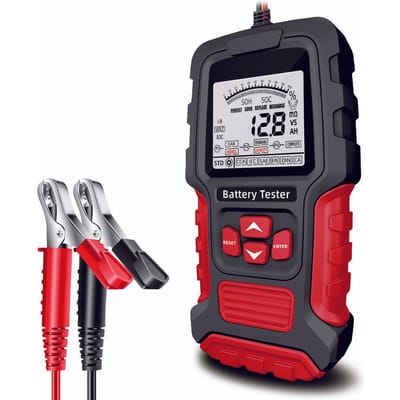 Testeur de résistance interne 12 volts 24 volts testeur de batterie de moto de voiture intelligent portable numérique rouge