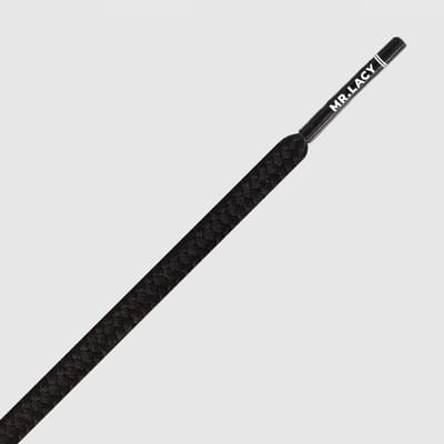 Mr.Lacy  Zwarte Voetbalschoenveters - 1 paar - Goalies Slim Rond 4 mm x 125 cm Hexagrip