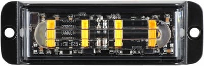 LED bumper flitser - Oranje - 4 LED - R10/R65 - 11cm