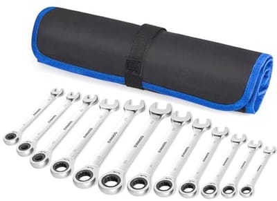 Universele Ratelsleutelset - 12 delige Ringsleutelset van 8-19 mm voor Fiets- en Autoreparatie