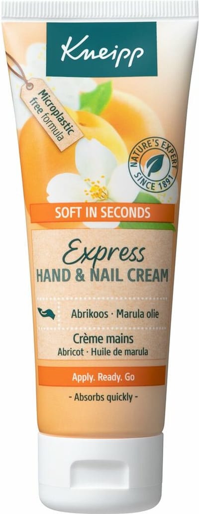 Kneipp Soft In Seconds Express - Hand & nagelcrème - Abrikozenmelkextract - 75 ml
