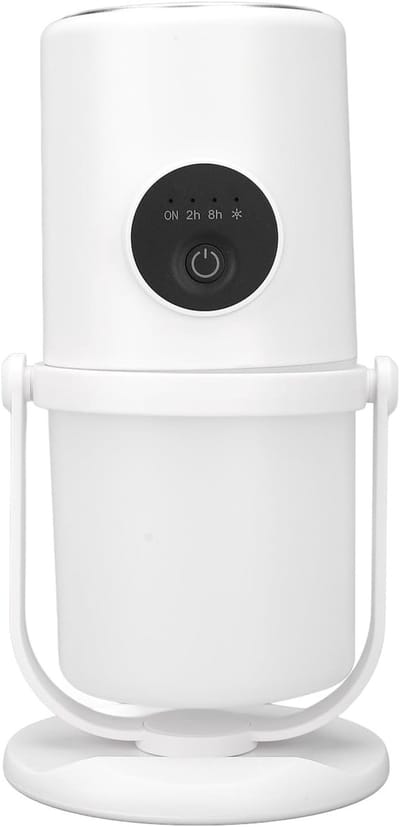Draagbare mini-luchtbevochtiger - 300 ml koele mistbevochtiger - met standaard - stille USB-bureauluchtbevochtiger - 2 sproeistanden - wit - geschikt voor babykamers, reizen, kantoren en huizen