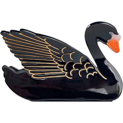 Pince à Cheveux Pince à Cheveux Forme Cygne Collection Pinces à Cheveux Barrettes en Acétate pour Femmes Accessoires Cheveux Antidérapants Formés Accessoire en Acétate noir