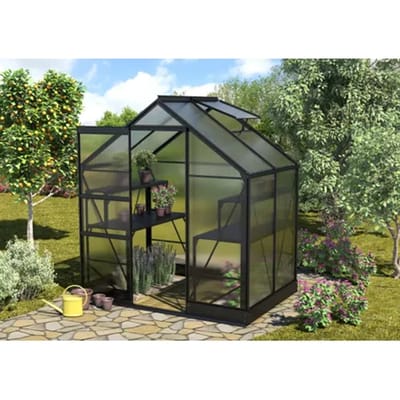 Vitavia Tuinkas Apollo 2500 - Polycarbonaat 4mm - Zwart - 195x137x207cm