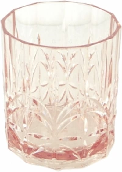 Goround Interior - cocktailglazen - 200ml - kunststof - 2 stuks - 9 cm - H 10 cm - exclusieve glazen - roze - kristal look