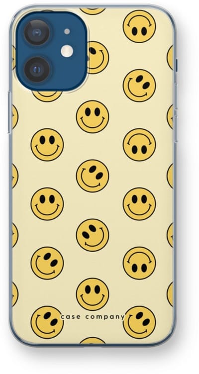 Case Company® - Hoesje geschikt voor iPhone 12 hoesje - Smiley N°2 - Soft Cover Telefoonhoesje - Bescherming aan alle Kanten en Schermrand
