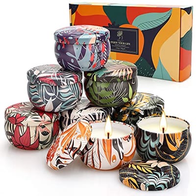 Aromatherapie Geurkaarsen Cadeauset voor Vrouwen – 8 Natuurlijke Sojawas Geurkaarsen voor Verjaardag, Moederdag, Jubileum en Kerstmis