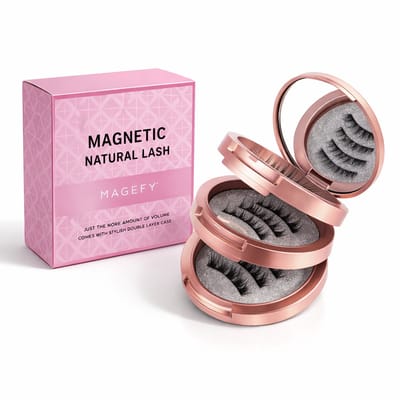 Magnetische Nepwimpers 3D Set Magefy – Herbruikbare Lijmvrije Nepwimpers Zonder Lijm, Natuurlijk Volume, Lichtgewicht, 3 paar Kunstwimpers Dames