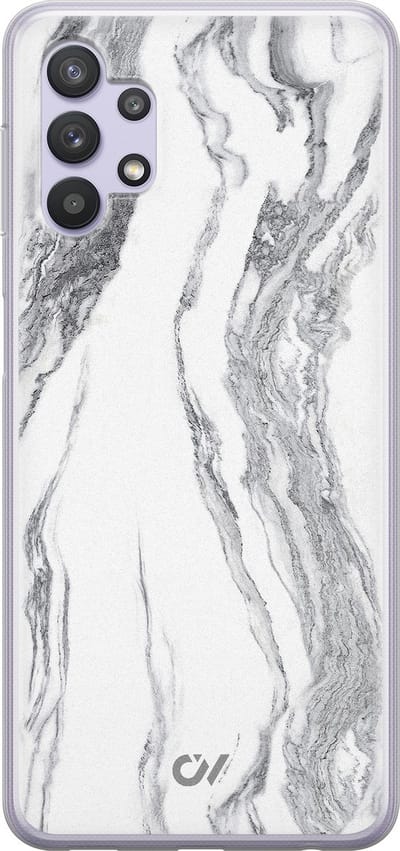 Hoesje geschikt voor Samsung Galaxy A32 5G - Marble Ivory - - Grijs - Soft Case Telefoonhoesje - TPU Back Cover - Casevibes