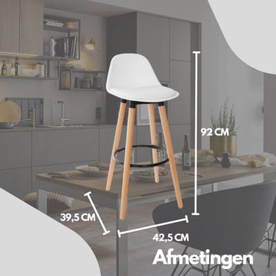 Atmosphera Créateur d'intérieur - Barkruk - Wit