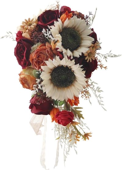 Bruidsboeket - Kunstbloemen boeket - Bruiloft decoratie - Waterdruppel ontwerp - Handgemaakt - Type 1