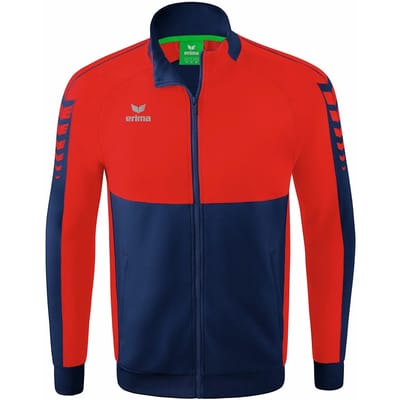 Erima Six Wings Worker Jack Kinderen - Rood / New Navy | Maat: 128