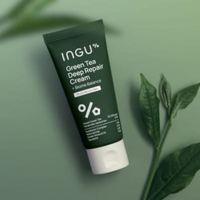 INGU - Green Tea Deep Repair Cream + Biome Balance For Dry To Very Dry Skin Jumbo 100ml