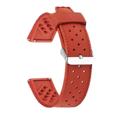Actie4you® - Tropische Stijl - Horlogebandje Siliconen – Mand Motief - Universeel – Horloge Band - Makkelijk Zelf te Monteren – 20MM – Rood