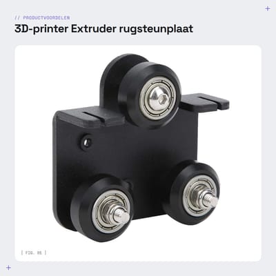 Dailygoods- Rugsteunplaat Compact - Vervangend Onderdeel - Geschikt voor CR-serie - Robuust en Duurzaam - Eenvoudig te Installeren - Perfect Accessoire - Extruder