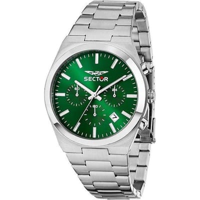Sector C300 Chronograaf Roestvrij Staal Groene Wijzerplaat Kwarts R3273301002 Herenhorloge groen