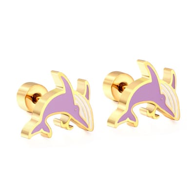 Dolfijn Stud Oorknopjes/Oorbellen - Goudkleurig | Stainless Steel | Fashion Favorite