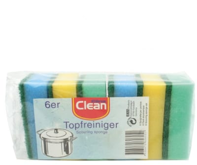 Schuurspons - 6 stuks - Assorti - Schuursponsjes - Schuursponzen - Schoonmaaksponsjes - CLEAN spons voor de keuken 6 85x55x30mm