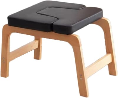 Yoga Hoofdstandbank - Inversiestoel Trainer - Yoga Oefeningen - Stevig Houten Frame - 200 kg Belasting - Zwart