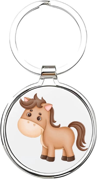 Akyol - paarden Sleutelhanger - Paarden - paardenliefhebbers - paard - pony - huisdieren - ruiters - hengst - merrie - manege - springruiter - hoefdier - karrenpaard - hobbelpaard - kinderboerderij - boerderijdieren - 4 x 7,5 CM