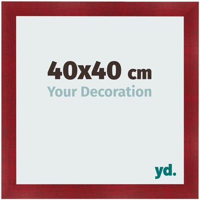 Your Decoration - Fotolijst 40x40 cm - MDF - Wijnrood Geveegd - Pisa