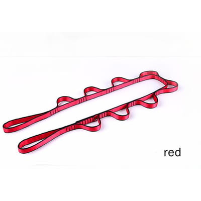 1 Paire Boucle Réglable Yoga Pilates Étirement Extension Sangle Corde Marguerite pour Yoga Aérien Hamac Trapèze Fitness St Usage Pratique rouge