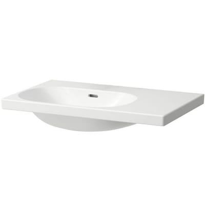 LAUFEN LUA washbasin 75 x 46 cm, asy.basin left, without tap hole, with overflow H8170860001091