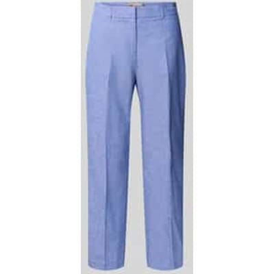 straight fit stoffen broek van linnenmix
