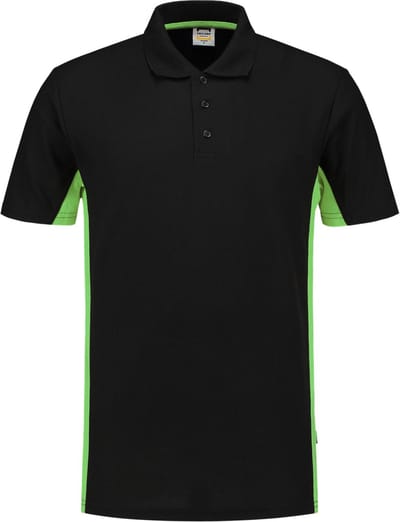 Tricorp Poloshirt Bicolor 202004 Zwart/Lime - Maat 5XL