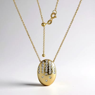 Cavill - Zilveren Halsketting 925 Sterling - 1,18ct Zirkonia 25 stuks - Verstelbaar 40,5-50 cm - Modern & Elegant