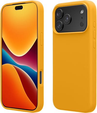 kwmobile telefoonhoesje geschikt voor Apple iPhone 17 Pro - Hoesje met siliconen coating - Smartphone case in mango