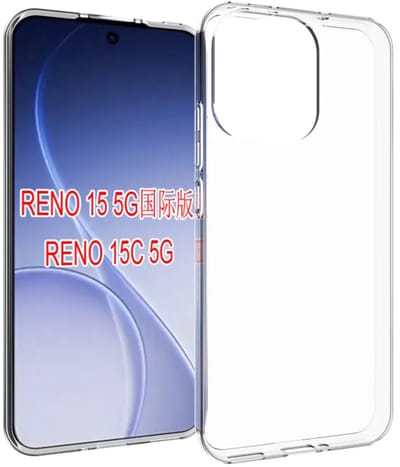 MobyDefend Hoesje - Geschikt voor Oppo Reno15 - Transparante TPU Backcover - Volledig Doorzichtig