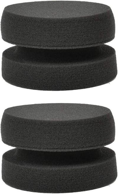 Polijst Spons - Wax Pads - Auto Onderhoud - Wasbaar & Herbruikbaar - 2 Stuks - Zwart