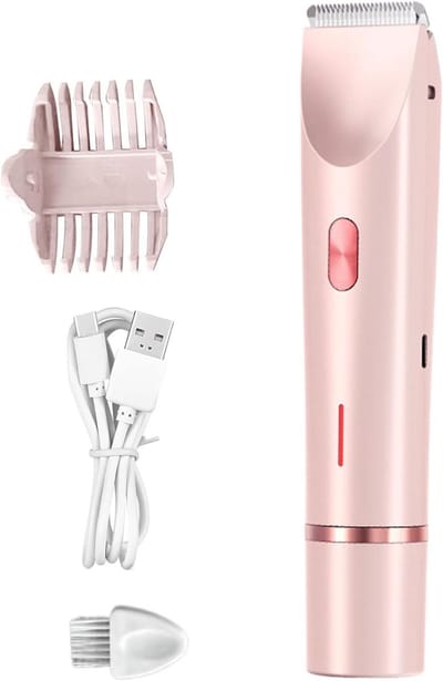 Elektrische Bikini Trimmer - Dames Scheerapparaat - Haar Verwijderen - Dubbele Trimkop - 17.5 cm - Wit