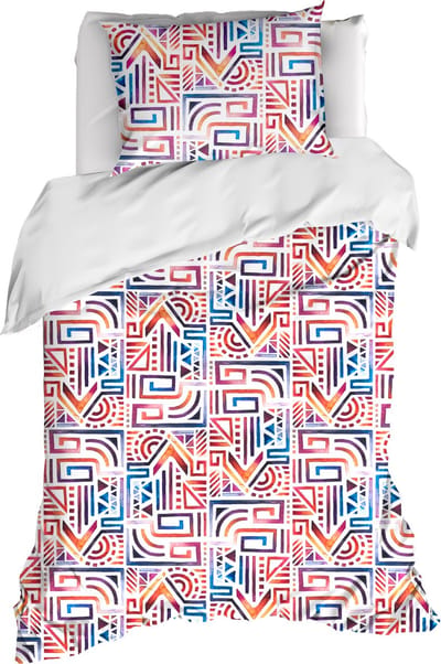 De Witte Lietaer Dekbedovertrek Maya, Lychee - 140 x 200/220 - Katoen Percal