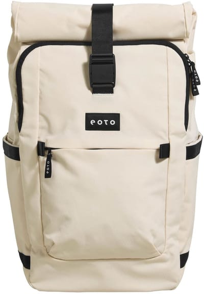eoto laptop rugzak rugzak met laptopvak Tall41 Rolltop Backpack 41L Creme - Beige crème