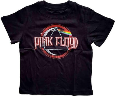 Pink Floyd - Vintage Dark Side Of The Moon Seal Kinder T-shirt - 12 maanden - Zwart