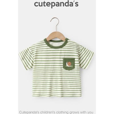Babykleding Casual T-shirts met korte mouwen Zomerkleding Jongens Meisjes Baby Kinderen Kinderen Zomer Tops met halve mouwen 120cm beige