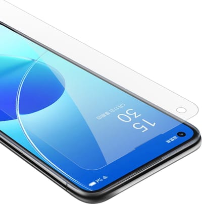 Cadorabo Screenprotector geschikt voor Oppo Reno6 5G - Pantser film Beschermende film in KRISTALHELDER Geharde (Tempered) display beschermglas in 9H hardheid met 3D Touch