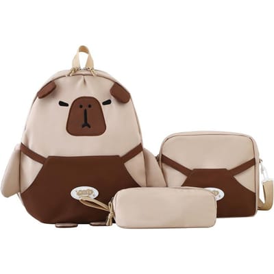 Schattige Capibara Handtas voor Basis- en Middelbare Scholen Koreaanse Stijl Middelbare School Studenten Bijles Tas Rugzak