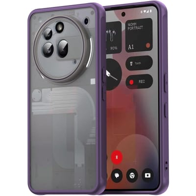 Voor Nothing Phone 3A 3A Pro Hoesje Luxe Pantser Transparante Matte Achterkant Voor Nothing Phone 3A 3APro Acryl Schokbestendig Funda Nothing Phone3A paars